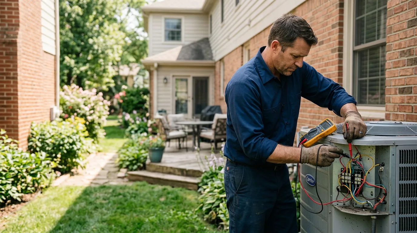HVAC technician working near Ceres, NY